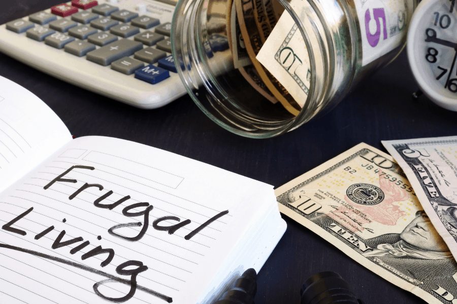 money jar frugal living