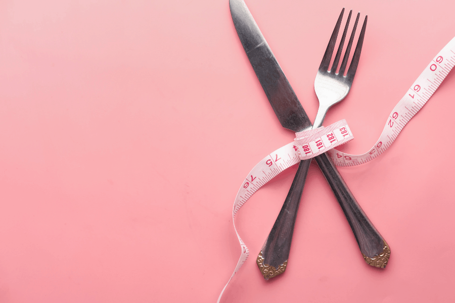 utensils with measuring tape