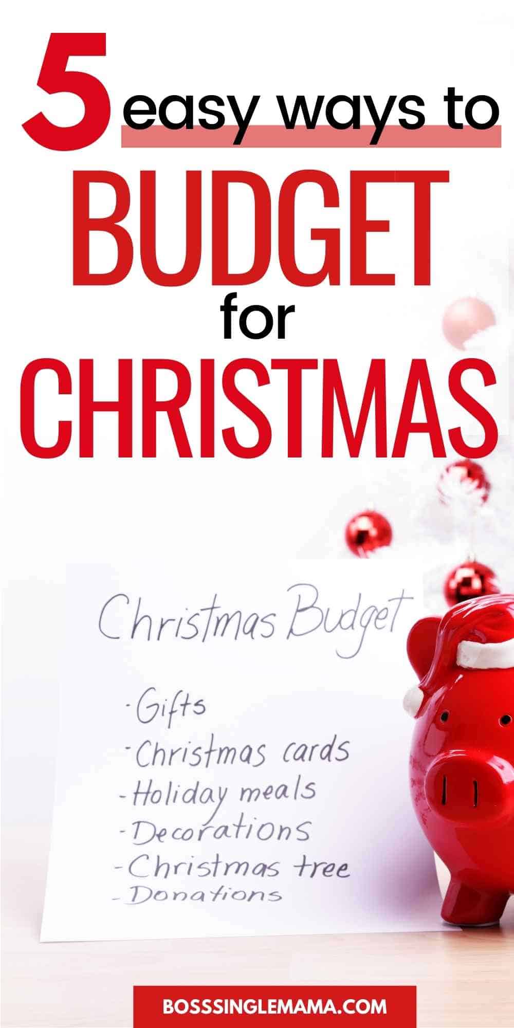 How to Create a Christmas Budget in 5 Easy Steps Boss Single Mama