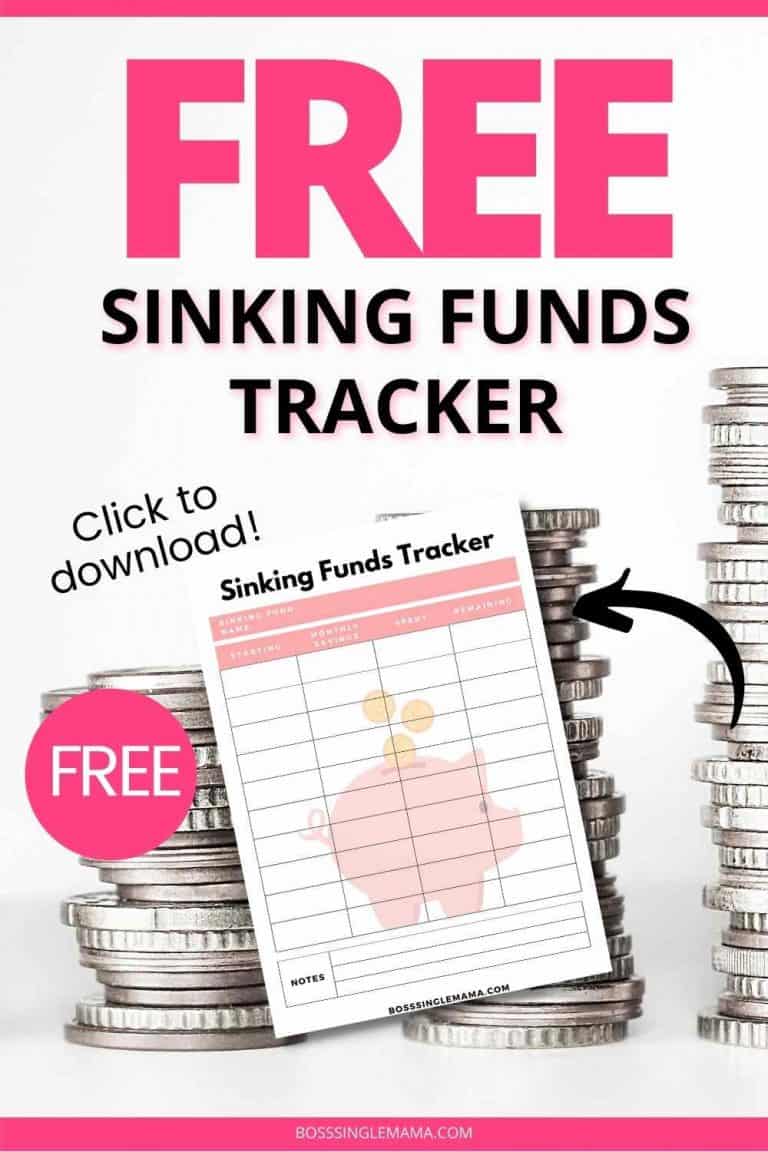 Sinking Funds Tracker Free Printable (2023) - Boss Single Mama